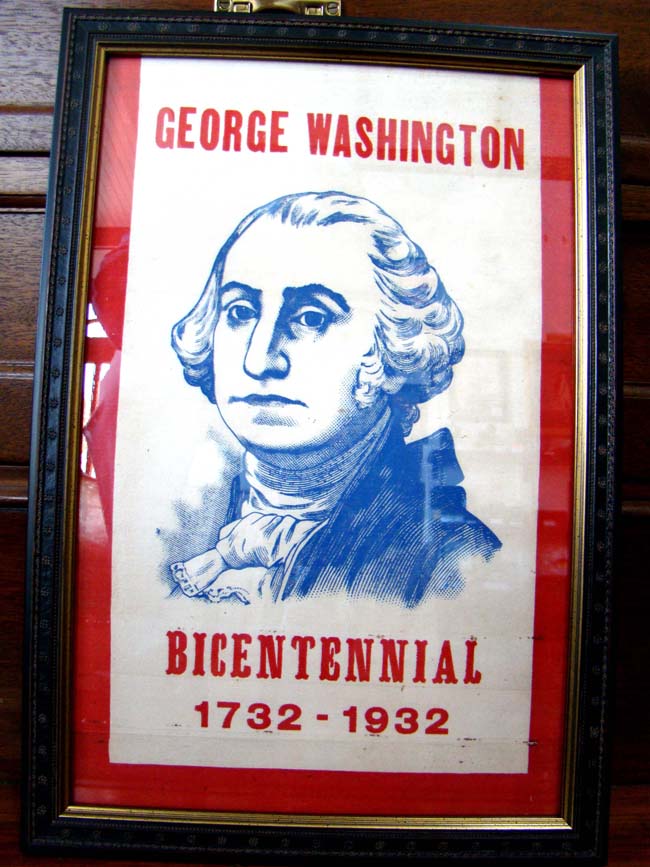 A rare GEORGE WASHINGTON bicentennial banner dated 1732-1932